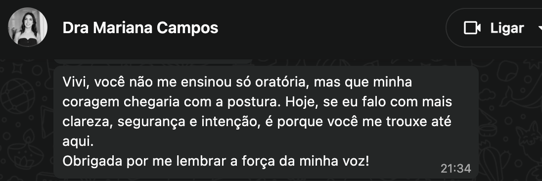 Depoimento Dra. Mariana Campos