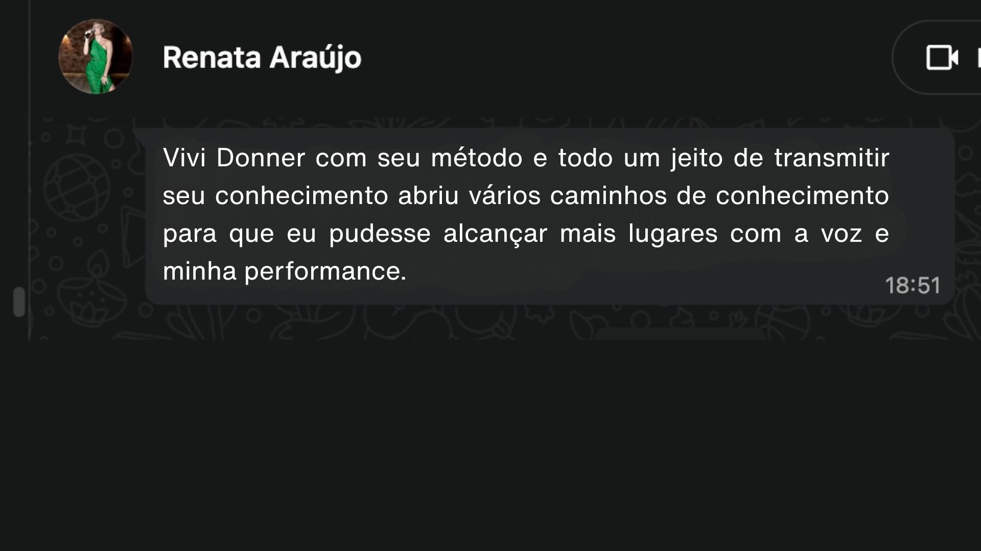 Depoimento Renata Araújo